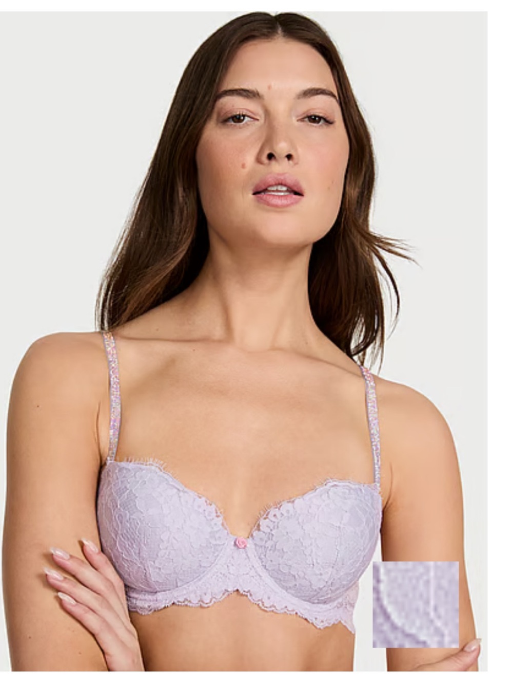 Victoria’s Secret - Lace Balconette Bra in Light Lavender